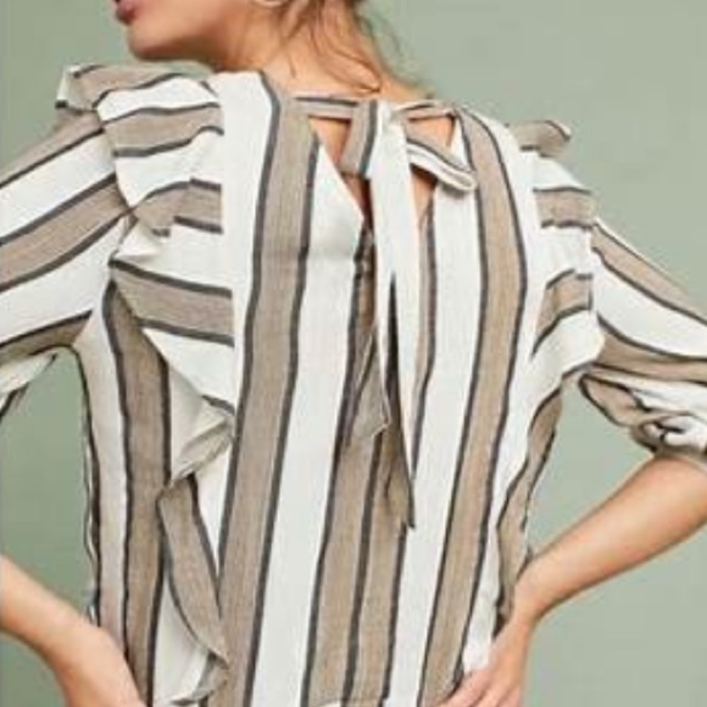 Anthropologie Striped Blouse